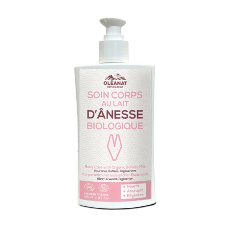 Loțiune de corp bio cu lapte de măgăriță conține parfum hipoalergenic 250 ml oleanat